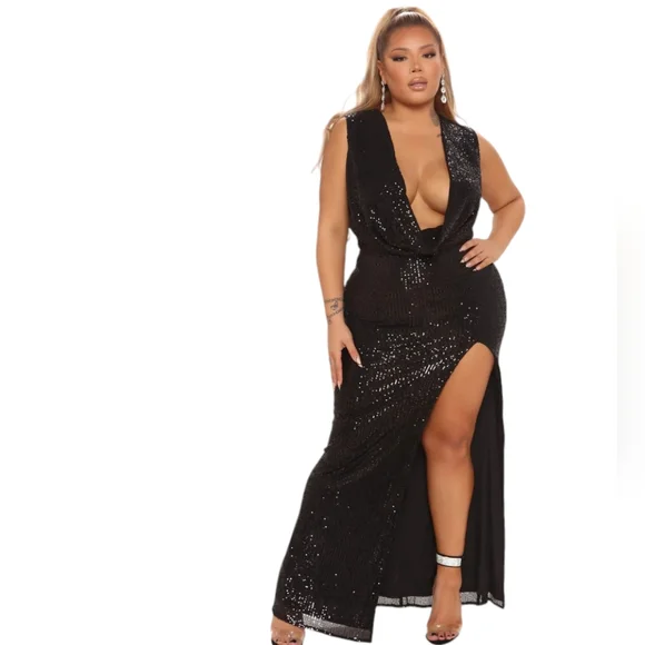 Fashion Nova Sequin Maxi Dress - Picture 2 of 6